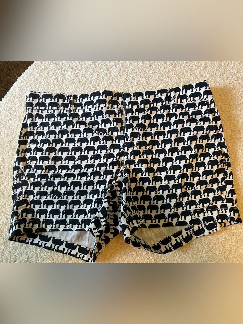 Banana Republic Black and White Elephant Print Shorts milly
